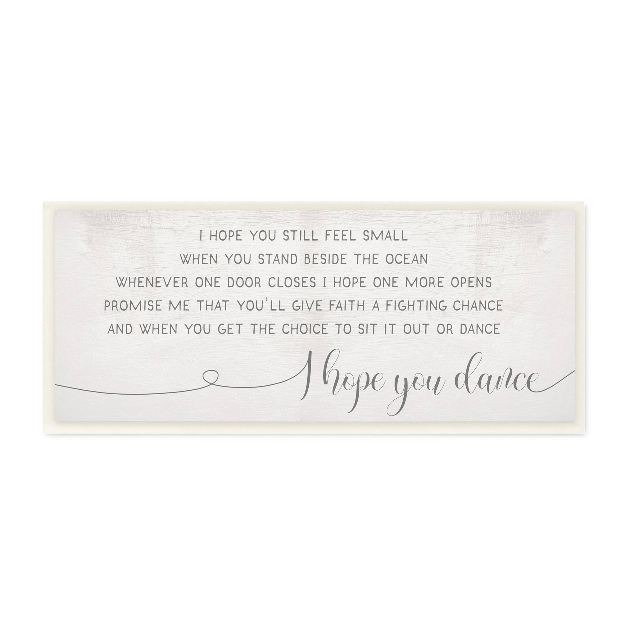 Stupell Industries Faith Fighting Chance Phrase Romantic Dance Quote Wood Wall Plaque